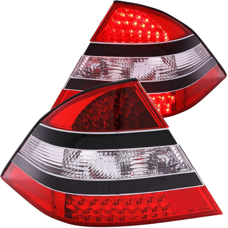 Mbz S Class W220 00-05 Led T.l Red/clear Mid Black
