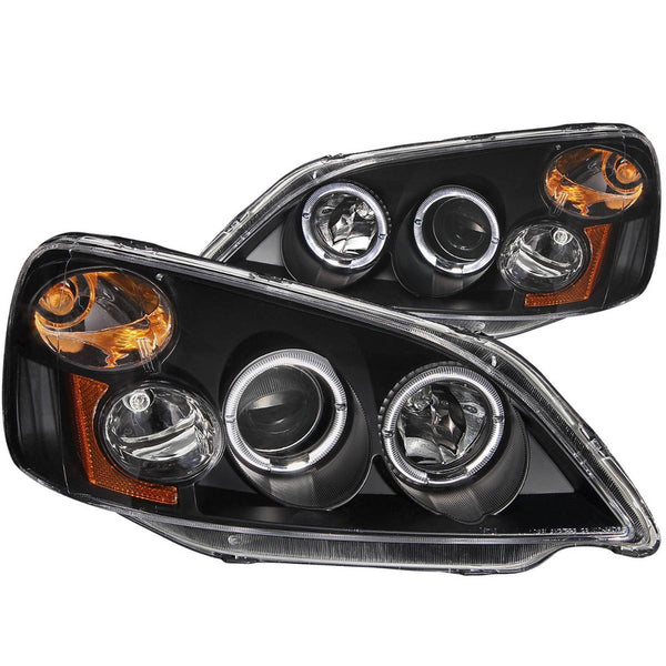 Hd Civic 01-03 Projector H.l Halo Black