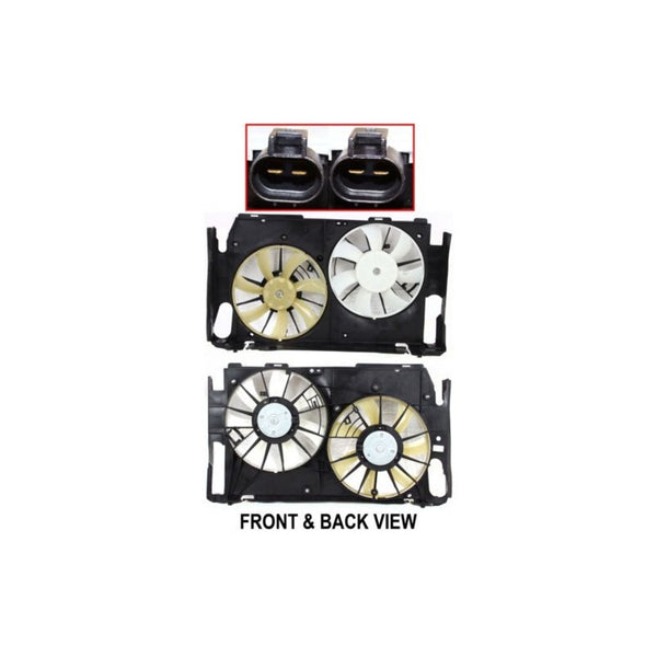 06-08 Ty Rav-4 2.4l  Rad &amp; Cond Motoventilador