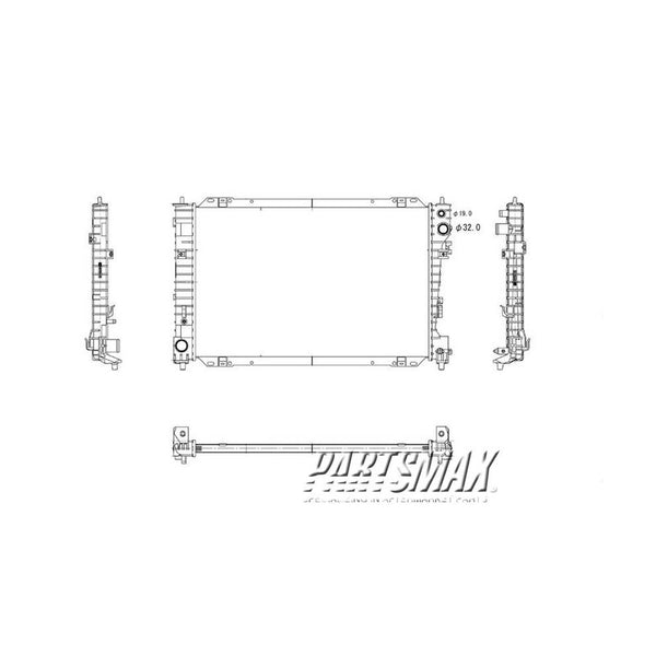 08-09 Mz Tribute 3.0l V6 A/mt 1r Pa Rad
