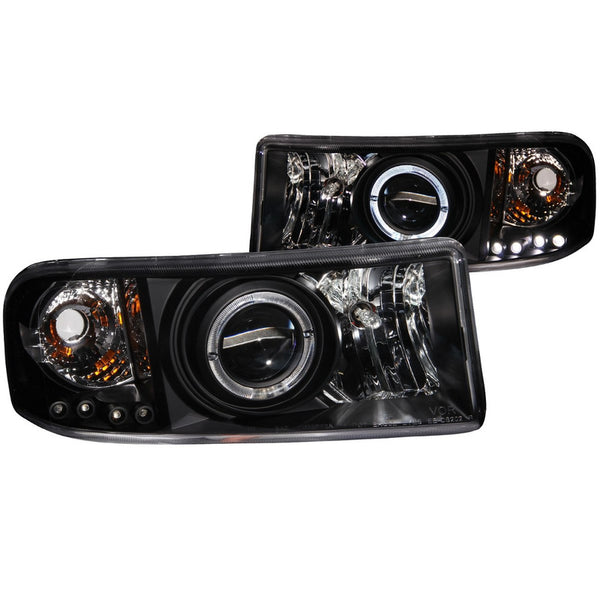 Dodge Ram 94-01 Projector H.l Halo Black Clear Amber