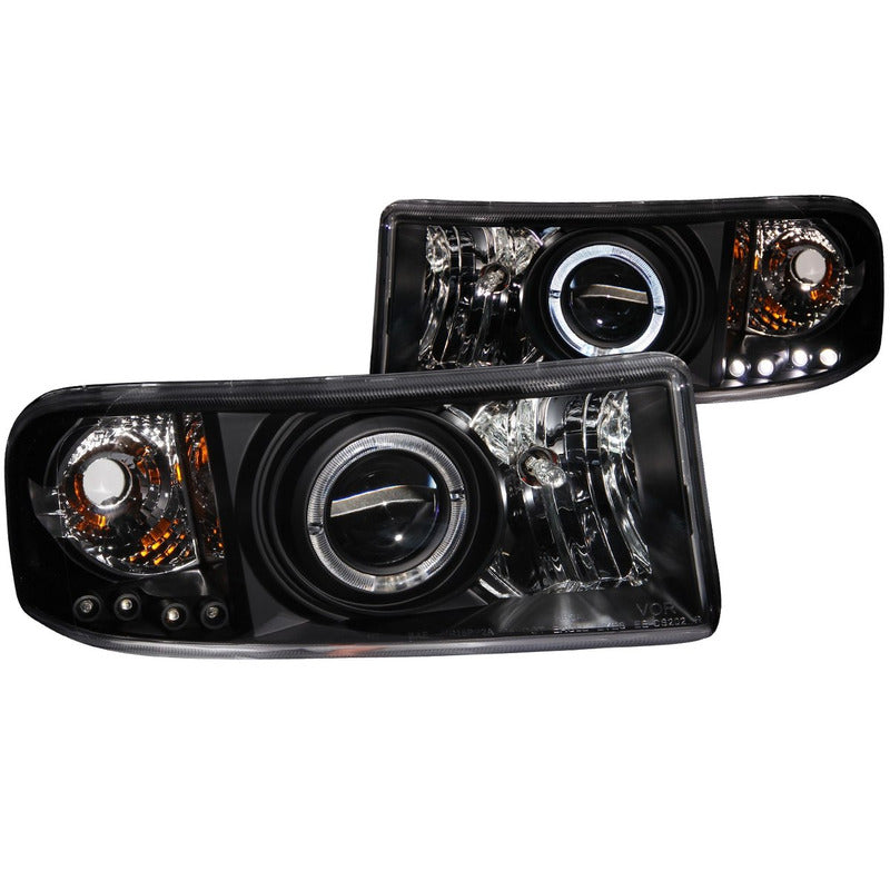 Dodge Ram 94-01 Projector H.l Halo Black Clear Amber
