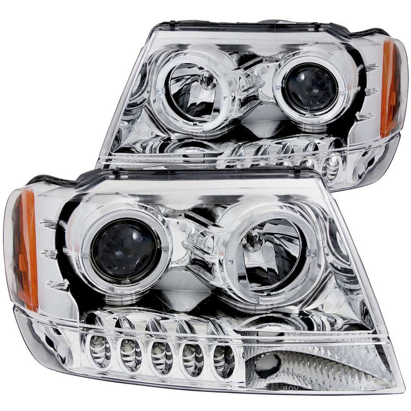 Jp Grand Cherokee 99-04 Projector H.l Halo Chrome