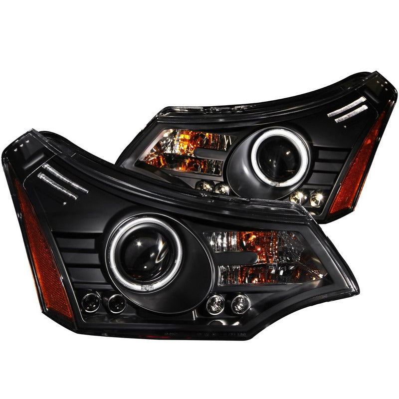 Ford Focus 08 Up L.e.d Projector H.l. Black Clear (ccfl)