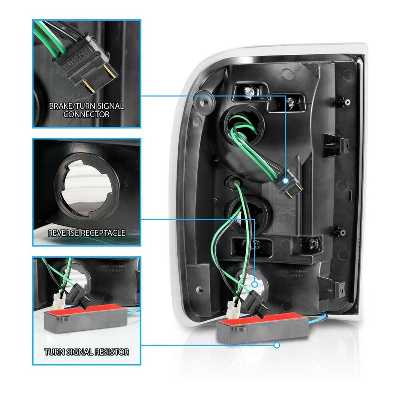 Ford Ranger 1993-1997 Par De Calaveras Led Ahumadas