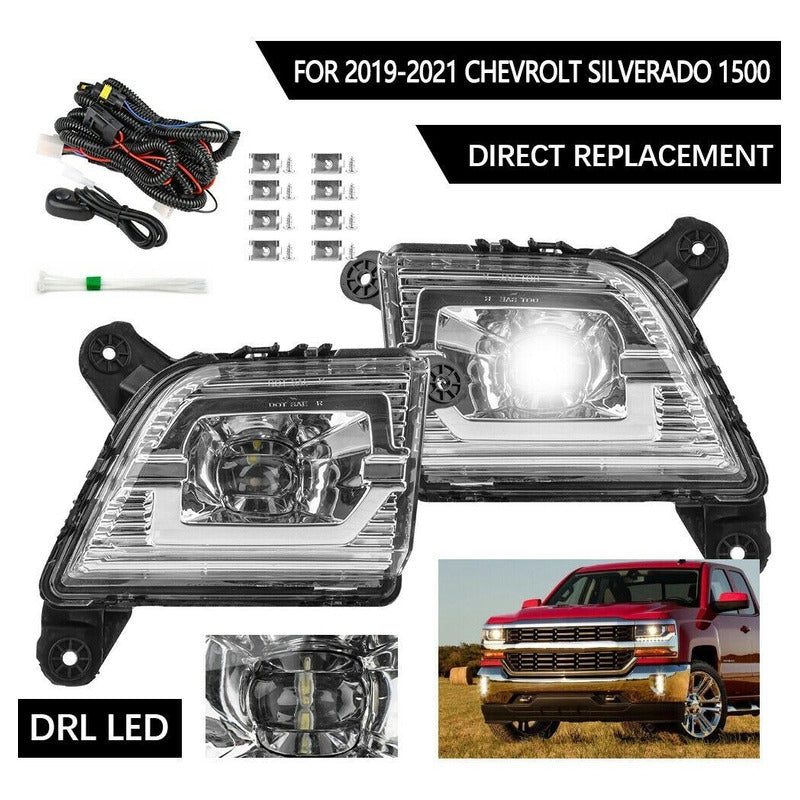 Chevrolet Silverado 2019-2021 Par De Faros De Niebla
