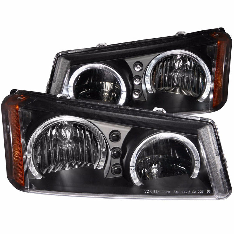 Silverado/chevrolet 03-07 Faros Halo Negros O Claros