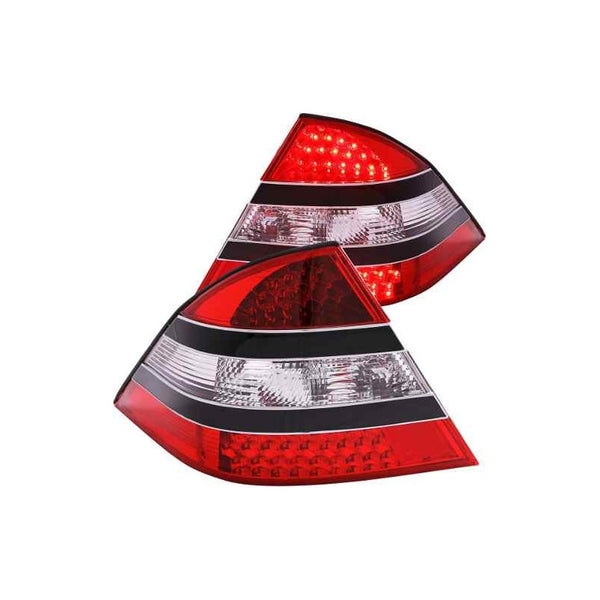 Mbz S Class W220 00-05 Led T.l Red/clear Mid Black