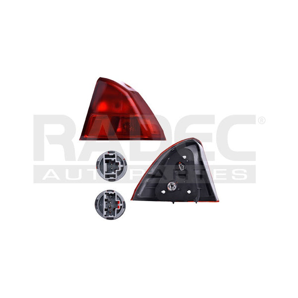Calavera Exterior Hd Civic 01-02 4 Puertas Rojo Lado Derecho