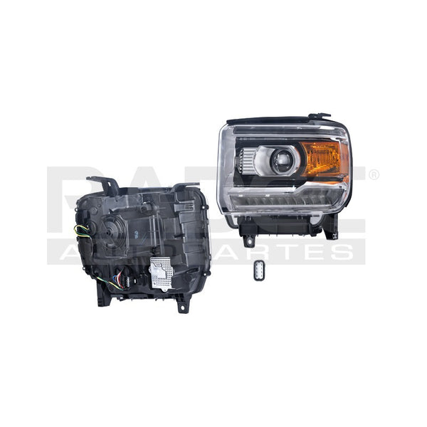 Gmc Sierra 2014-2015 Faro Izquierdo Led