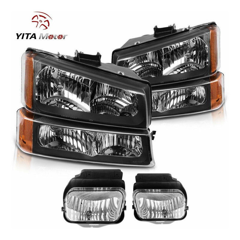 Silverado 2003-2007 Set Faros, Cuartos Y Faros De Niebla