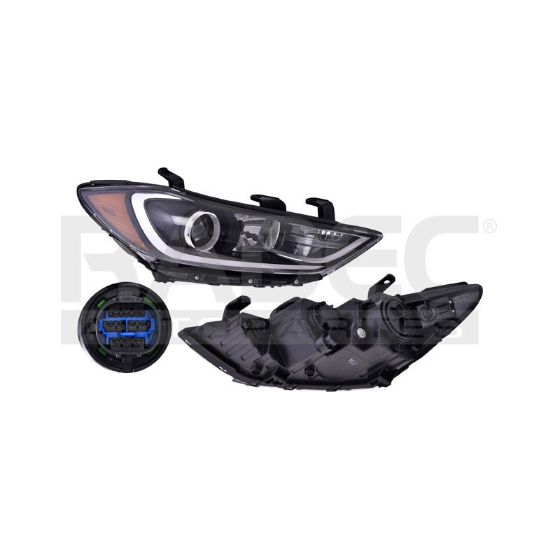 Faro Hy Elantra 17-18 P/foco Xenon Tyc Der