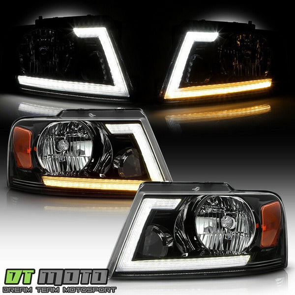 Ford F150 F-150 2004-2008 Par De Faros Led Negros