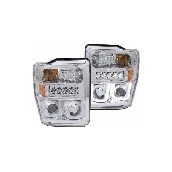 Fd F-250 /super Duty 08 Up Projector H.l Halo U Bar Chrome