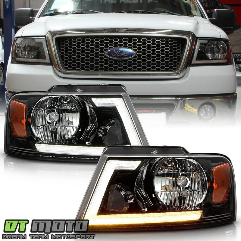 Ford F150 F-150 2004-2008 Par De Faros Led Negros