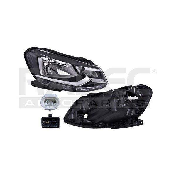 Faro Vw Gol 17-18 Filo Interior Cromado Tyc Der