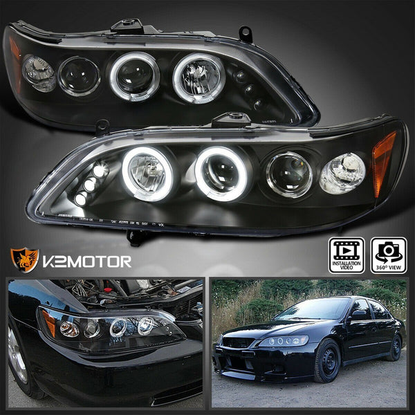 Honda Accord 1998-2002 Par De Faros Negros