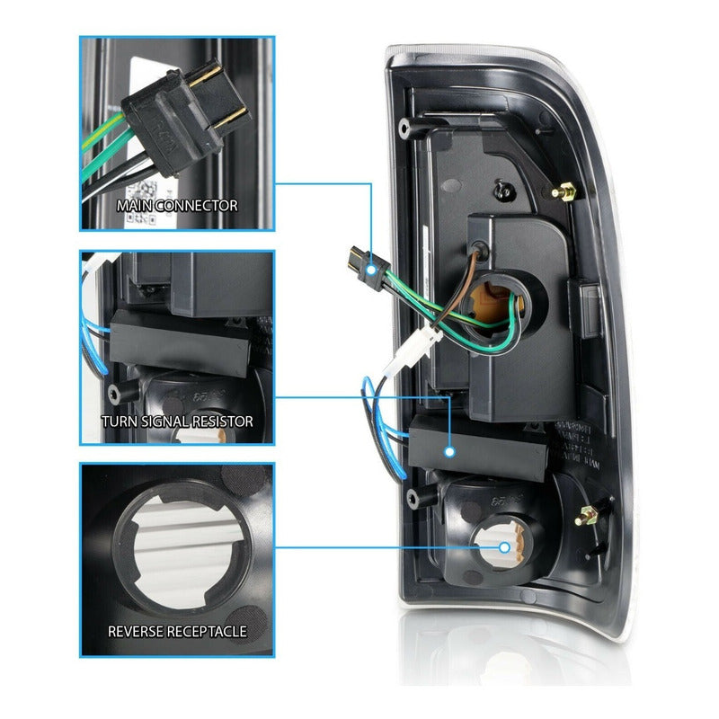 Ford F-150 F150 1997-2003 Par De Calaveras Negras