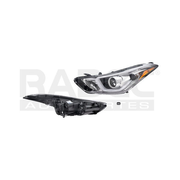 Faro Hy Elantra 15-16 C/leds Tyc Izq