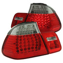 Bmw 3 Series E46 99-01 4 Dr L.e.d T.l Red/clear 4pcs