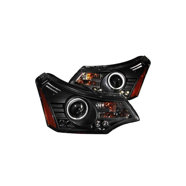 Ford Focus 08 Up L.e.d Projector H.l. Black Clear (ccfl)