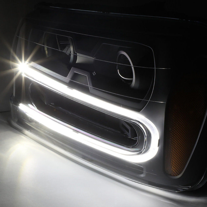 Chevrolet Trailblazer 2002-2009 Par De Faros Negros Led