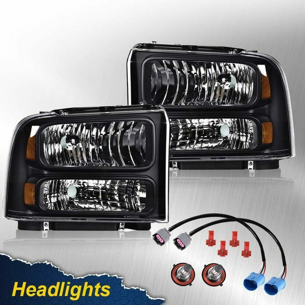 Ford Excursion F250 Super Duty 1999-2004  Faros Negros