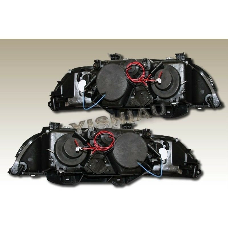 Bmw 5 Series E39 1995-2001 Par De Faros Negros