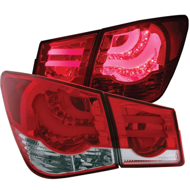 Chevy Cruze 11 Up L.e.d T.l Red/clear 4 Pcs
