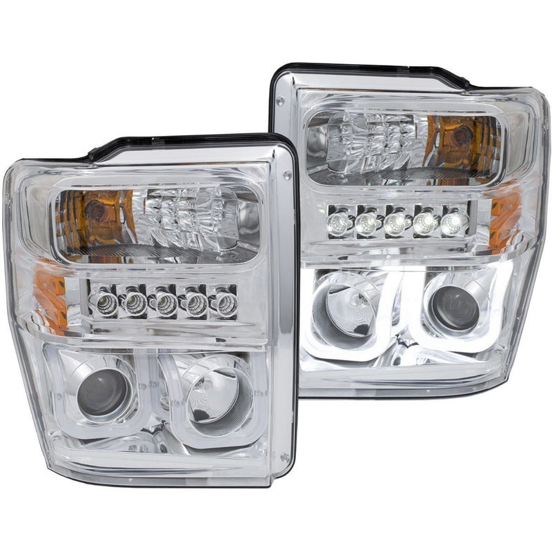 Fd F-250 /super Duty 08 Up Projector H.l Halo U Bar Chrome