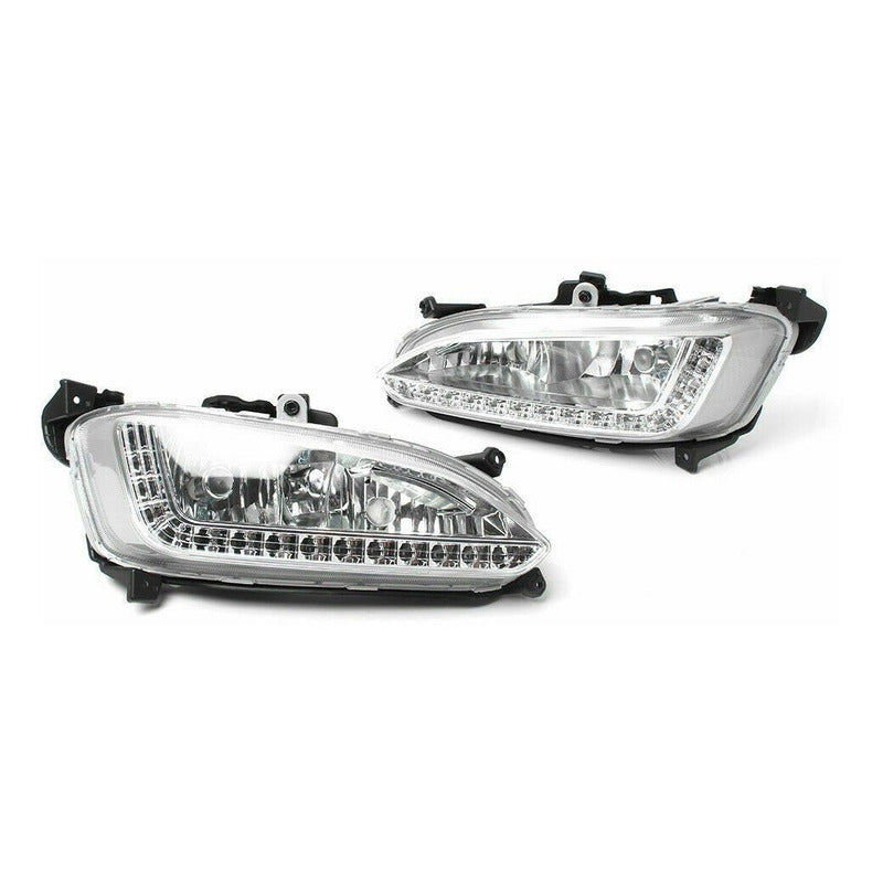 Hyundai Santa Fe 2013- 2016 Par De Faros De Niebla Con Led