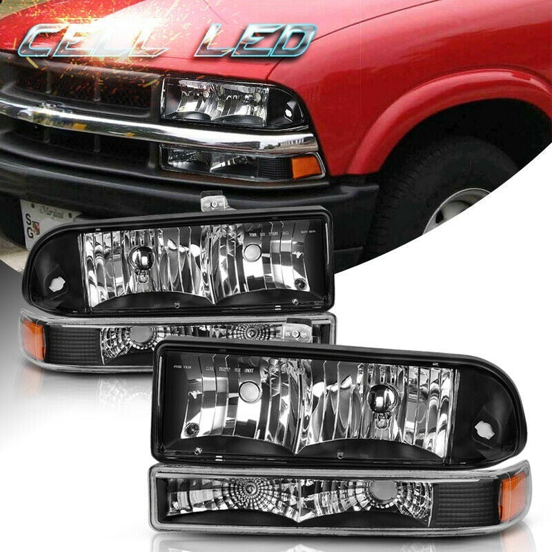 Chevrolet S10 1998-2004 Faros Y Cuartos Negros