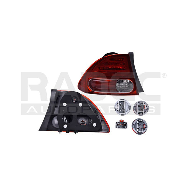 Calavera Exterior Hd Civic 06-09 4 Puertas Lado Izquierdo