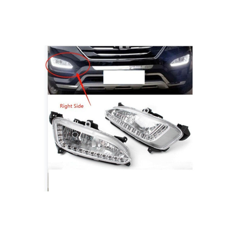Hyundai Santa Fe 2013- 2016 Par De Faros De Niebla Con Led