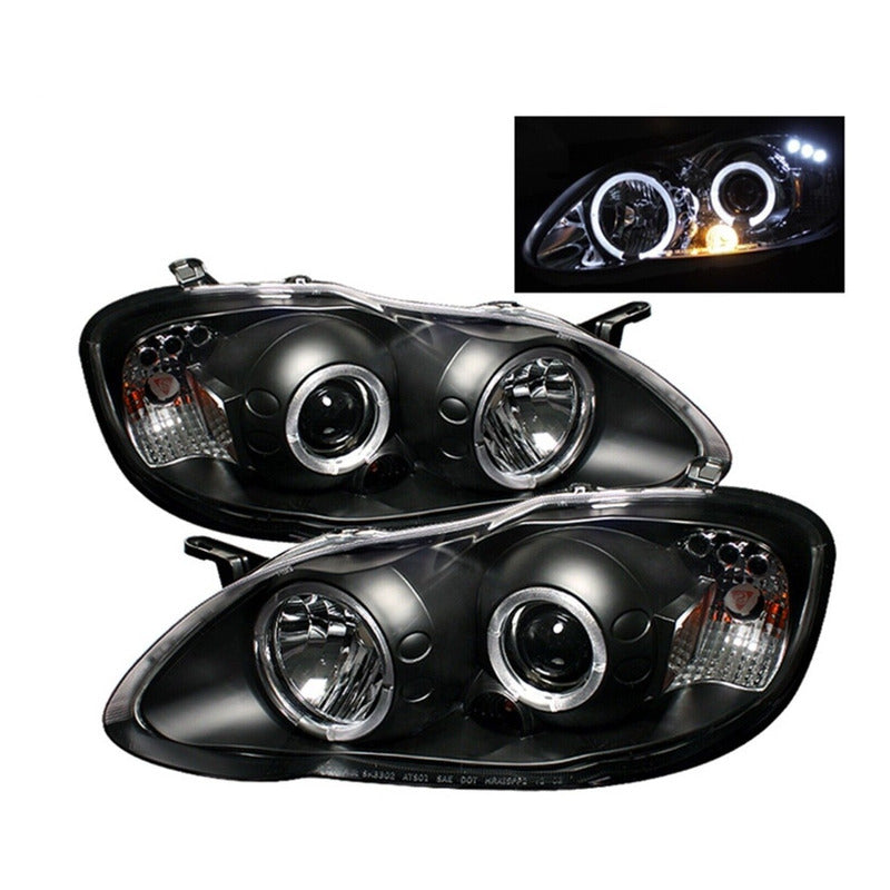 Toyota Corolla 2003-2005 Par De Faros Negros