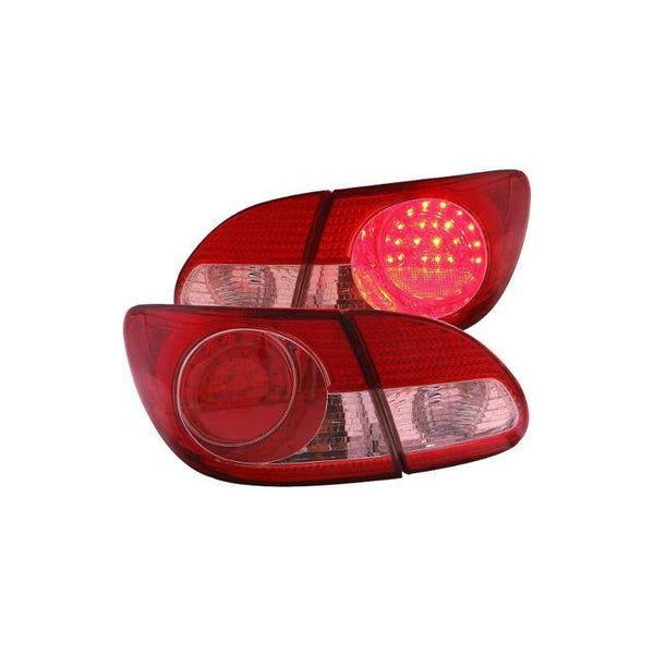 Toyota Corolla 03-08 L.e.d T.l Red/clear 4 Pcs