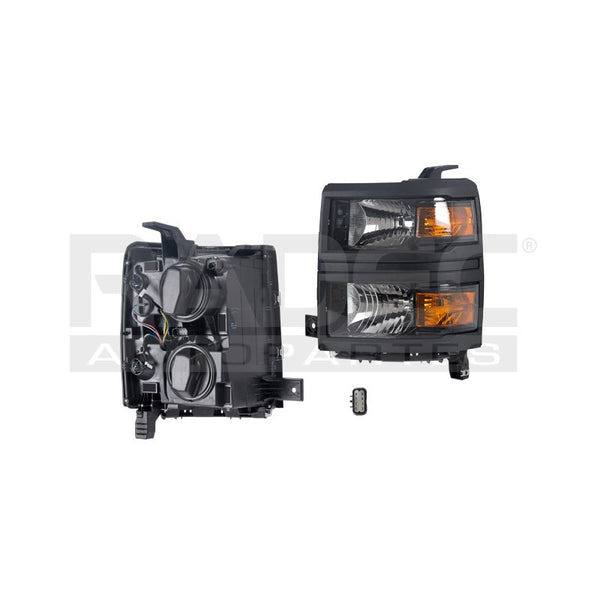 Faro Cv Silverado 14-15 F/negro Tyc Izq
