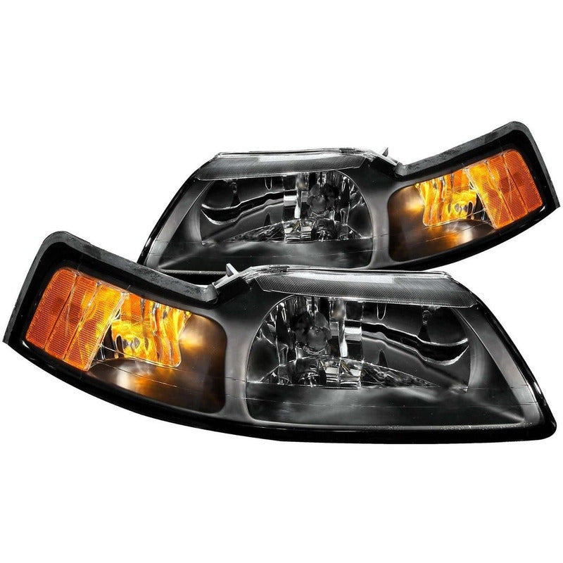 Ford Mustang 99-04 Crystal H.l Black Amber