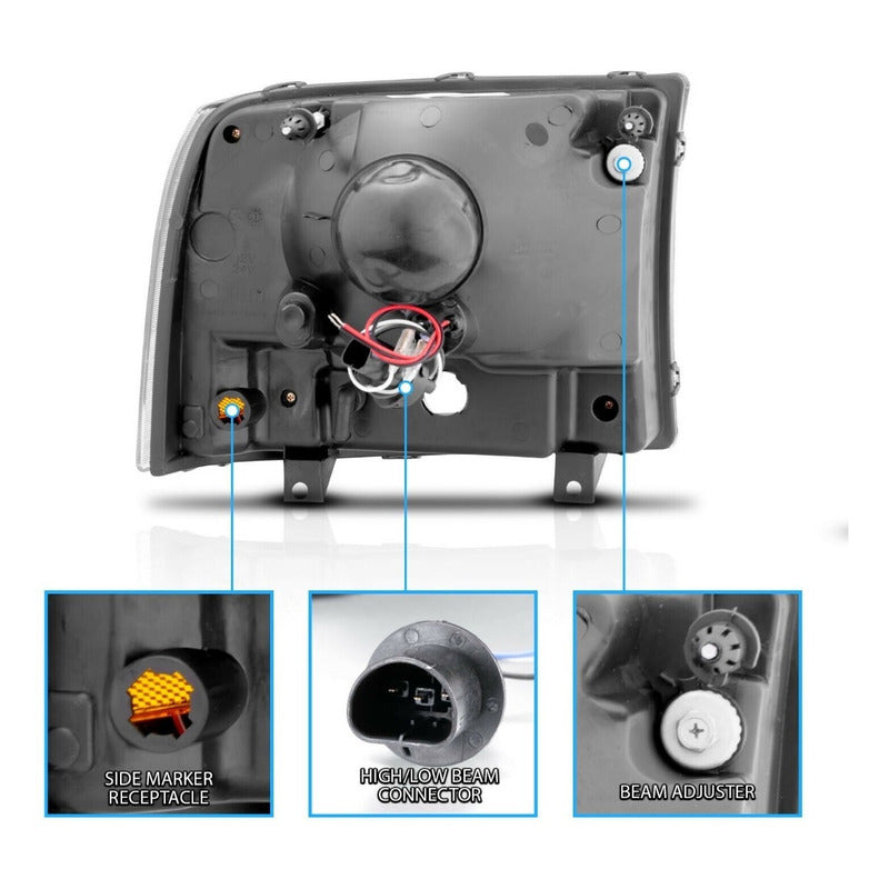 Ford Excursion F250 Super Duty 1999-2004 Led  Faros Negros
