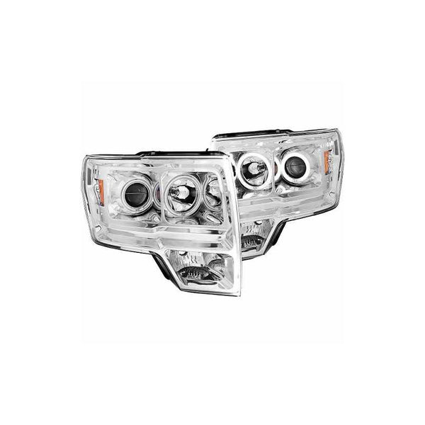 Fd F-150 09-12 Projector H.l Halo L.e.d Chrome(ccfl)