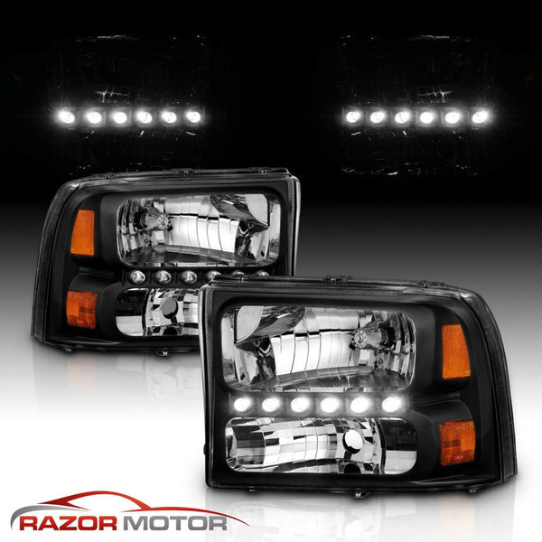 Ford Excursion F250 Super Duty 1999-2004 Led  Faros Negros