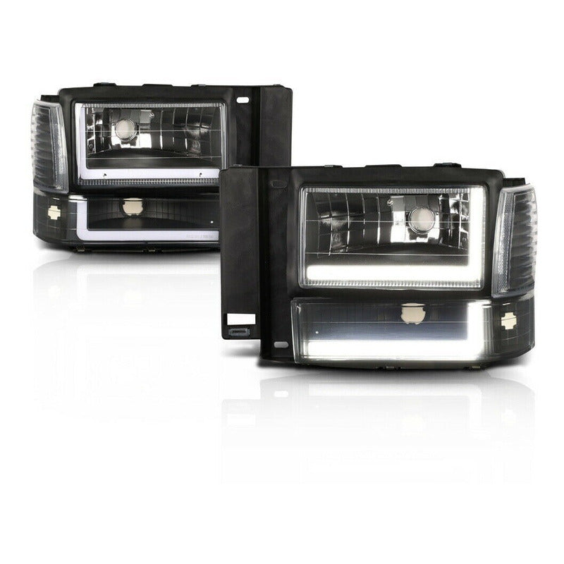 Ford Explorer 1991-1994 Faros Y Cuartos Negros Led