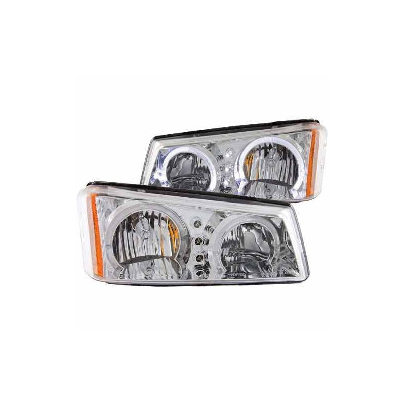 Silverado/chevrolet 03-07 Faros Halo Negros O Claros