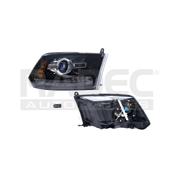 Faro Dg Pick Up 13-14 Fondo Negro Tyc Der