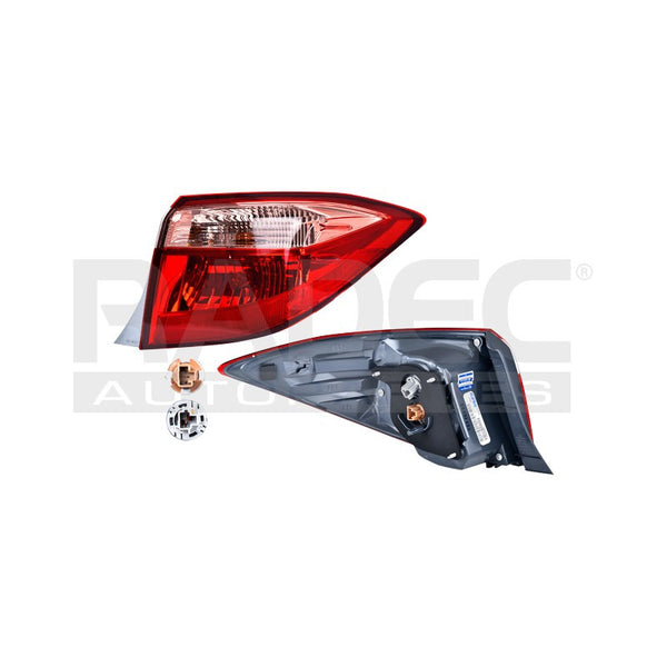Calavera Exterior Ty Corolla 17 Rojo/rosa Lado Derecho Mx