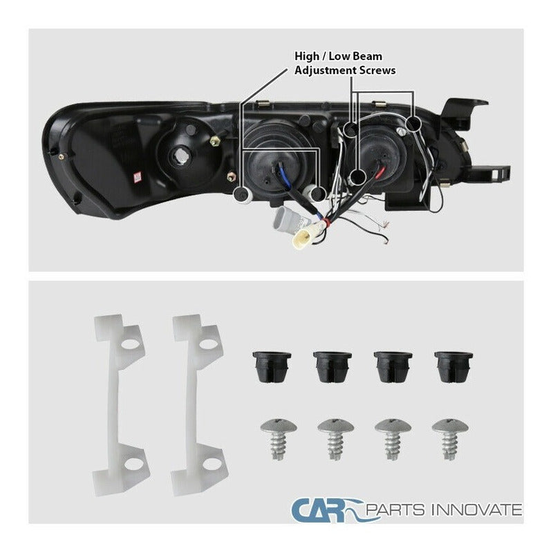 Toyota Corolla 1993-1997 Projector Faros Halo Negros