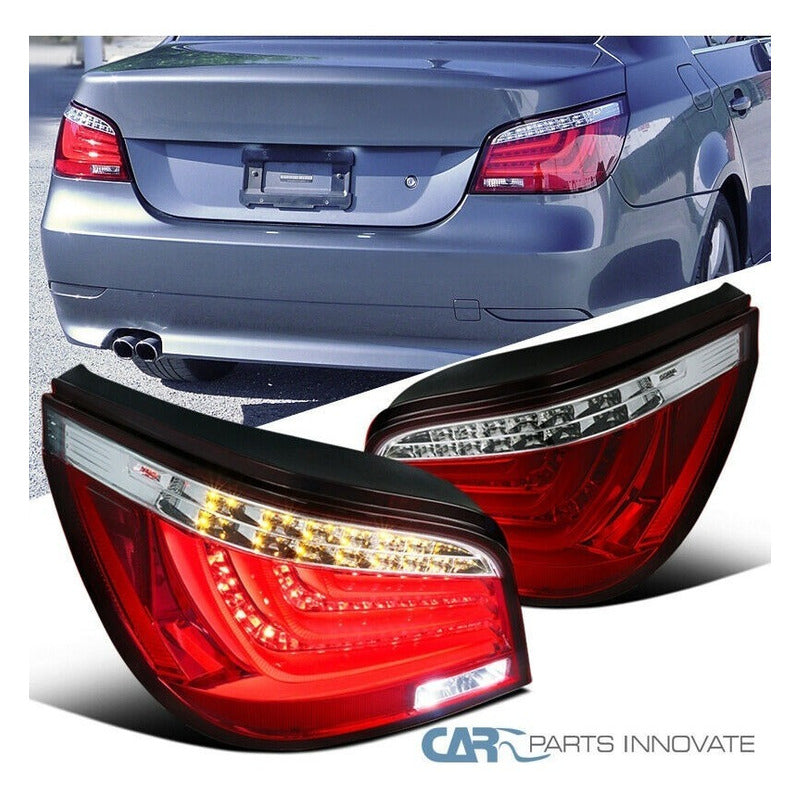 Bmw 5 Series E60 04-07 L.e.d T.l Red/clear