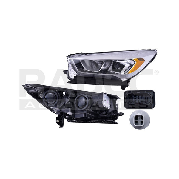 Faro Fd Escape 17-18 Fondo Cromado C/luz De Dia Tyc Izq