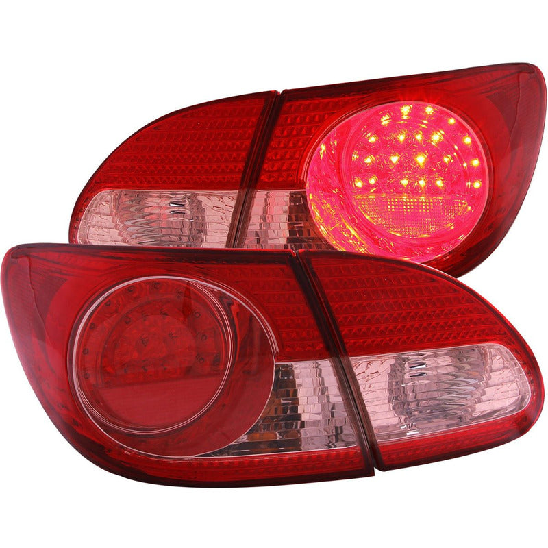 Toyota Corolla 03-08 L.e.d T.l Red/clear 4 Pcs
