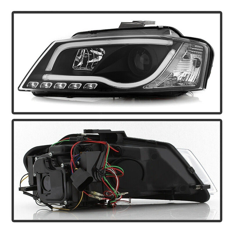 Audi A3 2009-2012 Faros De Projector Negros